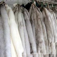 Best price high quality finish real raw white blue finland fox fur wholesale